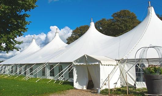 multiple portable restrooms for large-scale outdoor events, ensuring availability for all guests in Grosse Pointe